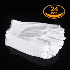 COYAHO white cotton gloves for cleaning and housework offer breathable comfort during tasks.
