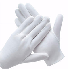 COYAHO white cotton gloves for serving provide clean handling with a professional look.