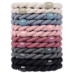 Cozeasy braided elastic hair ties in multicolor provide gentle, secure daily styling.