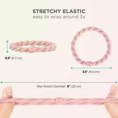 Cozeasy secure-hold ponytail hair ties keep thick styles in place.