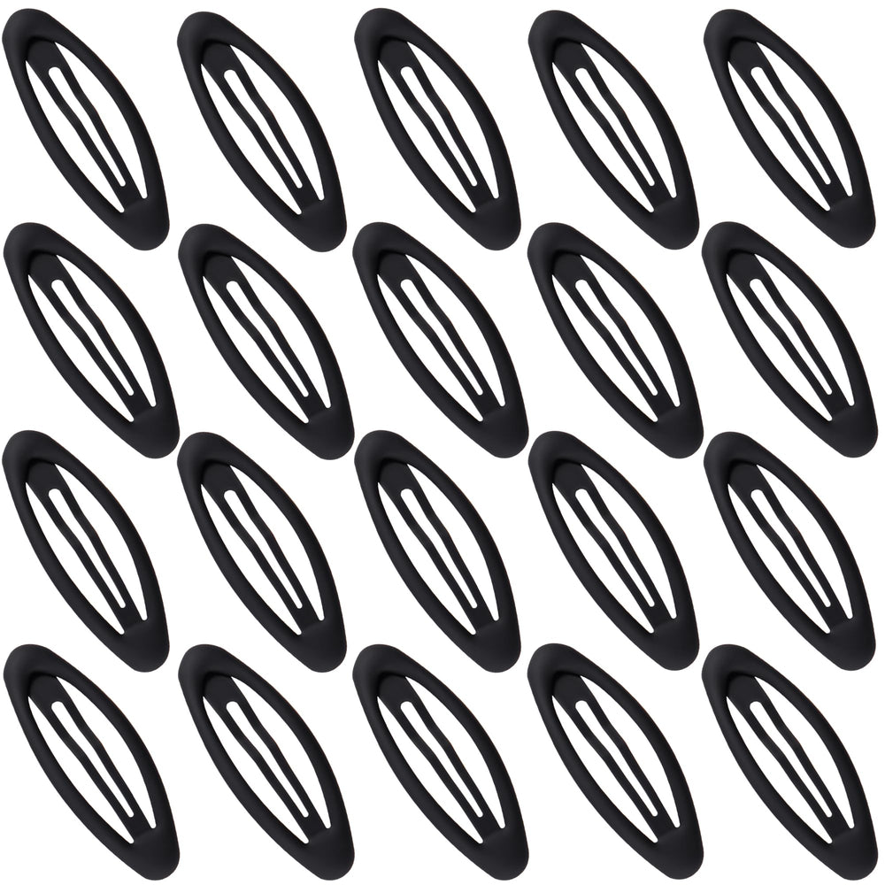 Cptots oval snap clip matte black pack close-up showing secure no-slip grip