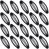Cptots oval snap clip matte black pack close-up showing secure no-slip grip
