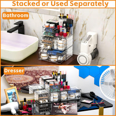Cq Acrylic top eight compartments for organized essentials
