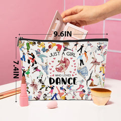 CQM dance makeup bag interior layout highlights waterproof lining to protect cosmetics