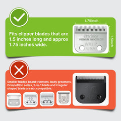 CR8GR8 clipper guard 2-inch close-up emphasizes uniform cuts