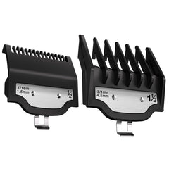 CR8GR8 Wahl Guards on clipper for quick, secure fit.