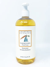 Crabtree & Evelyn Gardeners hand soap bottle front highlighting herbal cleansing.