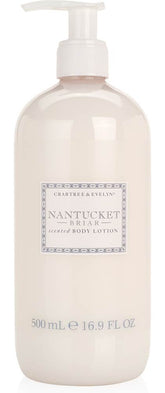 Crabtree & Evelyn Nantucket Briar lotion bottle highlighting lightweight hydration for daily conditioning.