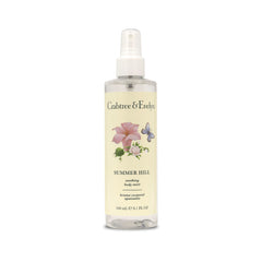 Crabtree & Evelyn Summer Hill Body Mist spray bottle for lightweight hydration and floral fragrance.