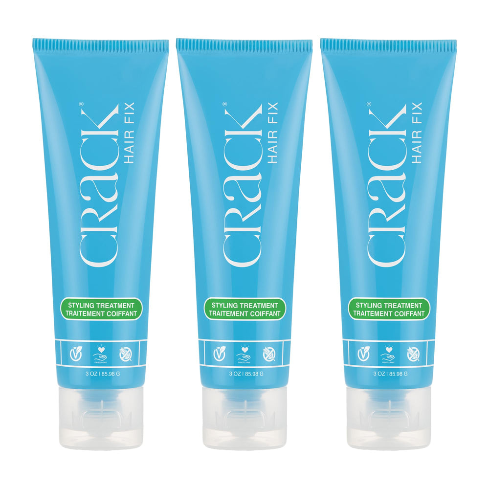 Crack Hair Fix Styling Cream bottle shows anti-frizz, sleek finish