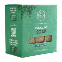 Crate 61 Organics Eucamint kaolin clay provides gentle cleansing.