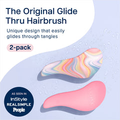 Crave Naturals Glide Thru Detangler Brush flexible bristles reduce tugging for comfortable brushing.