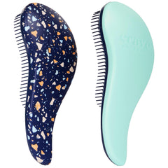 Crave Naturals Glide Thru detangling brush in turquoise for gentle knot relief and smooth hair.