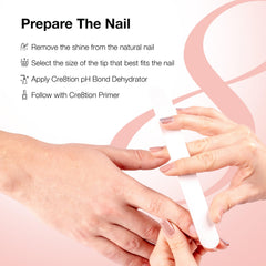 Cre8tion Extend Gel shown curing under UV/LED lamps for versatile nail extensions.