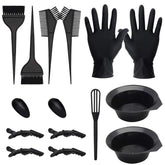 CREATESTAR 15-pcs hair dye kit large bowls for consistent color mixing and even application