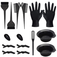 CREATESTAR 15-pcs hair dye kit large bowls for consistent color mixing and even application