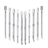 Creatiee-Pro cuticle pusher spoon side view for gentle gel removal