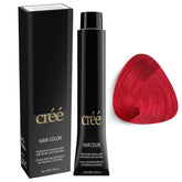 Créé Cree professional red packaging highlights salon-grade at-home color prep