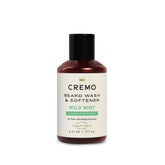 Cremo Wild Mint Beard Wash Softener being applied for 30-second softness