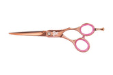 Cricket Shear Xpressions 5-75-inch full view in rose gold for precise, versatile cutting.