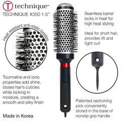 Cricket Technique #350 seamless barrel highlights heat-retention for efficient styling