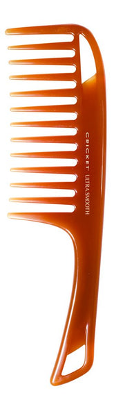 Cricket Ultra Smooth Detangler Comb teeth close-up for gentle detangling and shine.