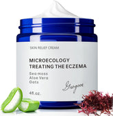 Crogooe eczema cream bottle demonstrates fragrance-free formula for sensitive skin comfort.