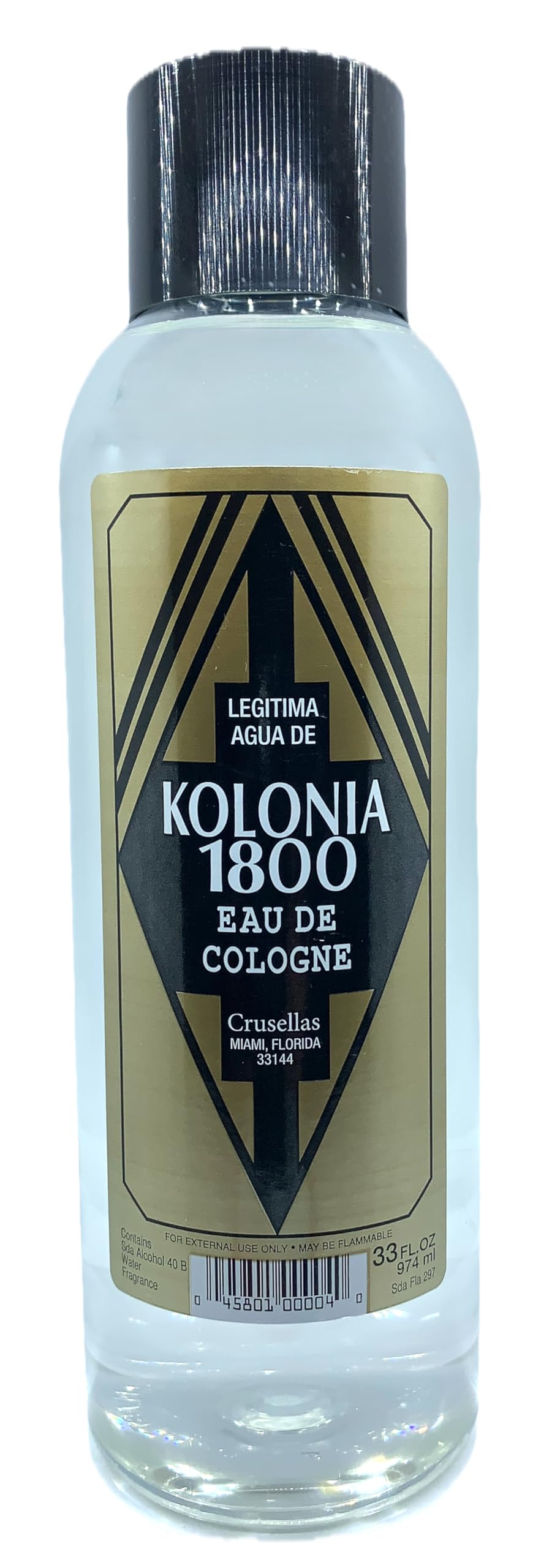 Crusellas Legitima Agua de Kolonia 1800 bottle pour for a refreshing citrus moment