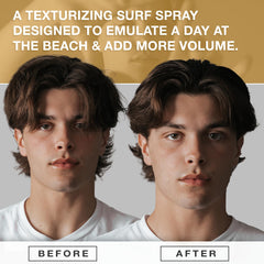 CRVFT Sea Salt Spray applied on damp hair adds volume and texture.