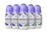 Crystal Essence deodorant roll-on lavender-white-tea bottle for calm daily freshness