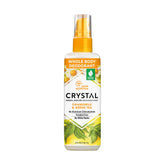 Crystal Essence Deodorant Spray bottle with chamomile and green tea scent for odor control
