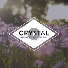 Crystal Essence mineral deodorant roll-on applying on skin for gentle, non-sticky protection
