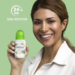 Crystal Essence pack of 3 deodorants displayed for family use and value