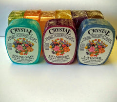 Crystal glycerine soap bars with rich lather and soothing scents for everyday use.