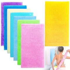 Cshangzei 8pc 35-inch exfoliating bath cloth set for whole-family cleansing.