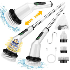 CTMAST shower scrubber with long handle for easier cleaning from a distance.