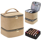 CTWWFS corduroy nail polish organizer durable soft touch fabric for stylish storage.