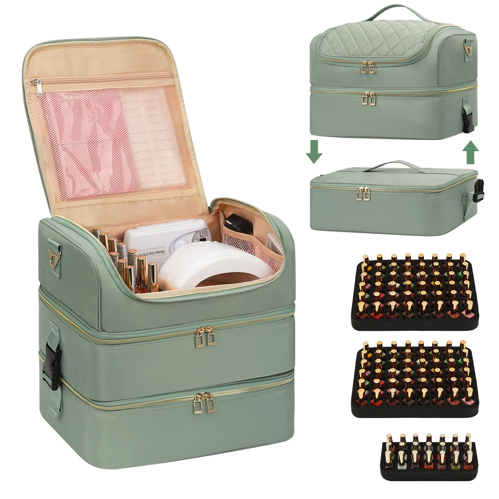CUBETASTIC extra-large nail polish organizer front view showing spacious bottle storage.
