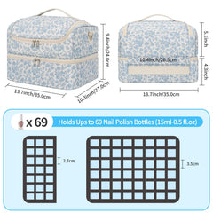 CUBETASTIC floral blue upper layer with 21-slot board for efficient bottle sorting.