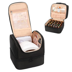 CUBETASTIC Nail Polish Organizer Case front view offers quick access for easy at-home manicures.