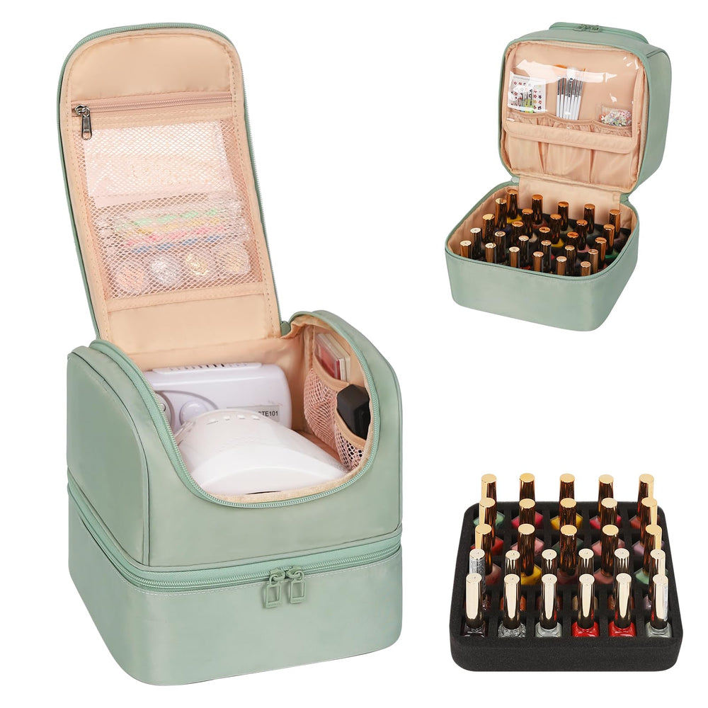 CUBETASTIC nail polish organizer case with open compartment for easy bottle access