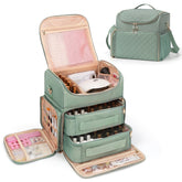 CUBETASTIC extra large nail polish organizer green front view ideal for storing many polishes.