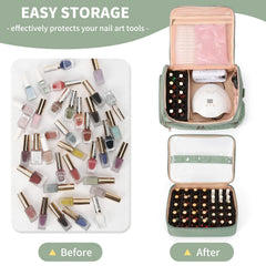 CUBETASTIC extra large organizer green side view showing removable pouches for easy bottle access.
