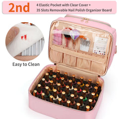 CUBETASTIC pink double-layer design; upper 10-slot board for fast polish selection