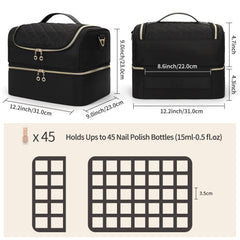 Cubetastic Nail Polish Organizer top layer board shows 10-slot storage.