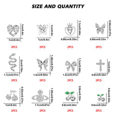 CUBLIVE butterfly nail charm with rhinestones for glamorous nails.