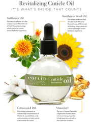 Cuccio Naturale dropper releasing moisture for dry cuticles.