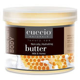 Cuccio Naturale Milk and Honey Butter Cream bottle, showcasing long-lasting hydration for daily use.