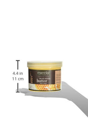 Cuccio Naturale Milk & Honey Butter Blend close-up shows creamy texture for post-exfoliation moisture.