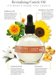 Cuccio Naturale Revitalizing cuticle conditioner application showing quick absorption